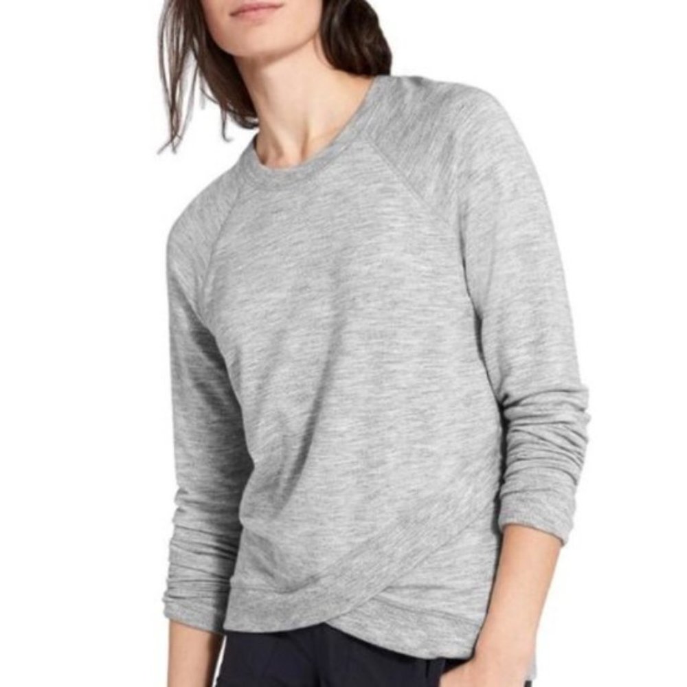 Athleta Criss Cross Long Sleeve Sweatshirt Size MT